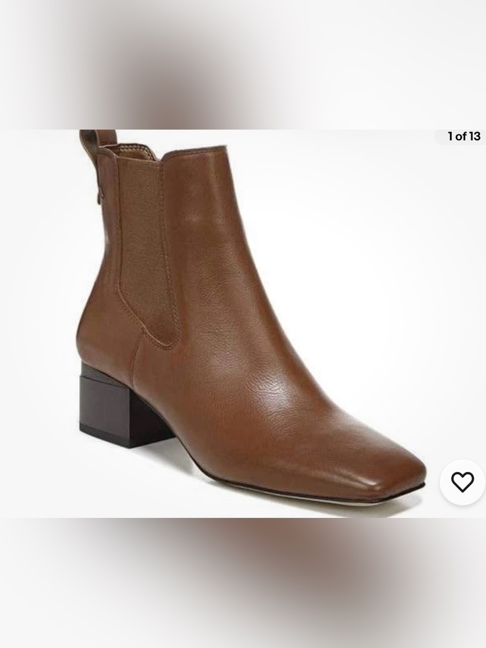 Franco Sarto Waxton Chelsea Brown Leather Chelsea Ankle Boot size 11 NEW